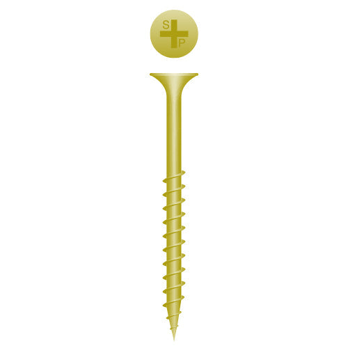 #10 Strong-Point Bugle Head 10 x 4, PH, Coarse, Zinc Yellow