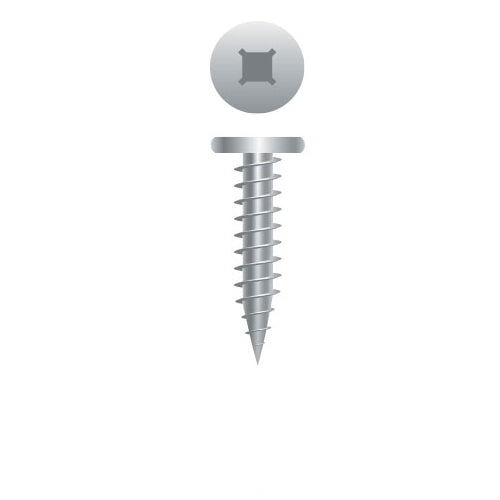 #10 Strong-Point Pancake Head 10-12 x 1, SQ/PH, 305 Stainless Steel