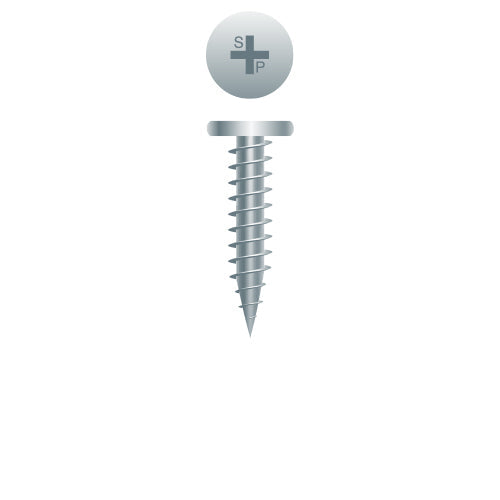 #10 Strong-Point Pancake Head 10-12 x 1, PH, Type 'A', Zinc