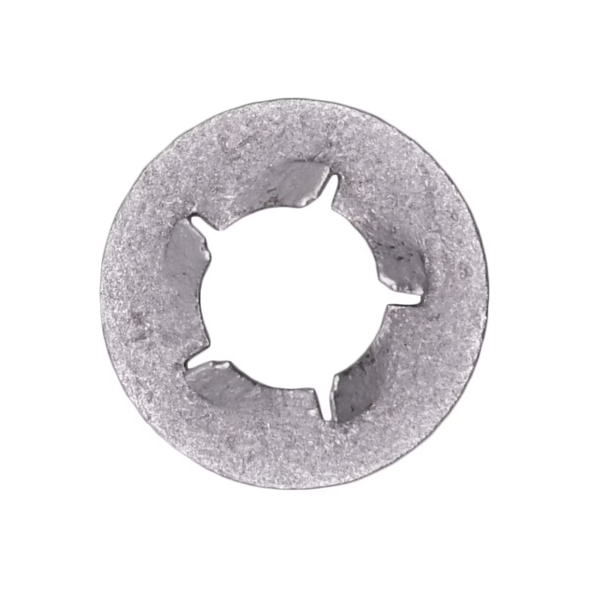 M8x1.25 Flat 5 Prong Push-On Bolt Retainer, Zinc