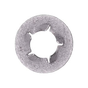 M8x1.25 Flat 5 Prong Push-On Bolt Retainer, Zinc