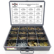 1/4"-28 Fine Grade 8 Hex Cap Screws, Nuts, & Washers - 575 PCS