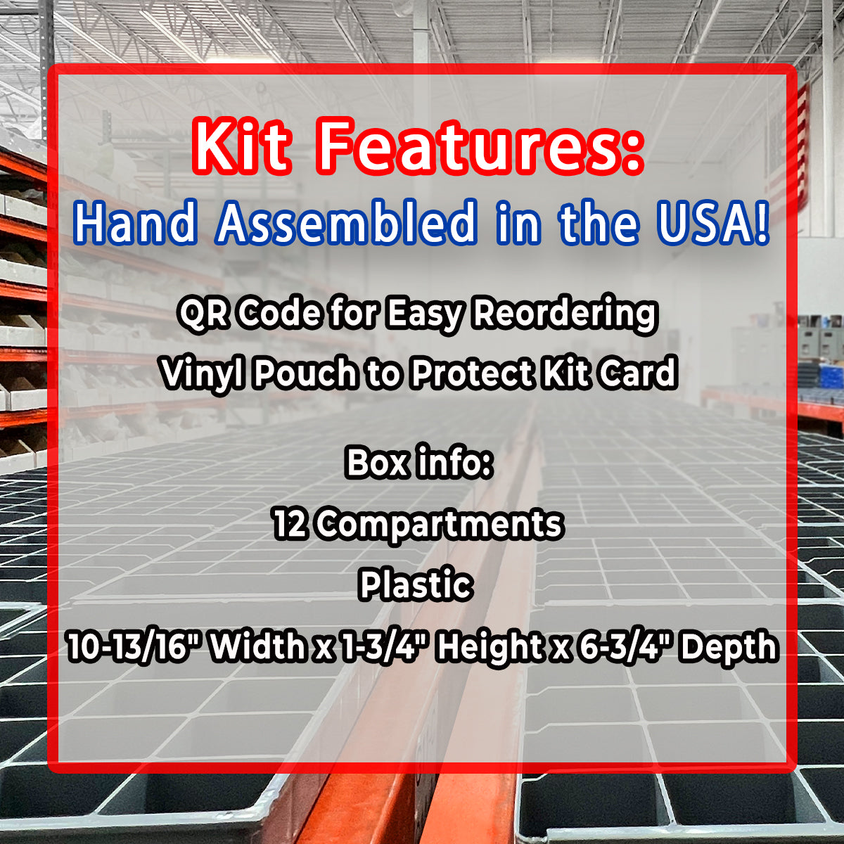 Assortment Kit #639 (109Pcs.) 1/2"-13, 18-8 (304) Stainless Steel Hex Cap Screws, Hex & Nylon Nuts, Flat & Lock Washers