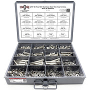5/16"-24 Fine 18-8 Stainless Steel Hex Cap Screws, Nuts, & Washers - 540 PCS