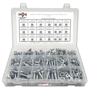 Assortment Kit #582 (465Pcs.) - Grade 5 Hex Cap Screws, Nuts, Washers Zinc w/ 18 Plastic Bin