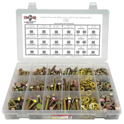Assortment Kit #583 (465 Pcs.) FINE Grade 8 Hex Cap Screws, FINE Grade 8 Hex Nuts, Grade 8 SAE Flat Washers, Grade 8 Lock Washers - Zinc & Yellow Plated