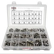 Assortment Kit #585 (465Pcs.) Stainless Steel Hex Cap Screws, Hex Nuts, Flat Washers & Lock Washers