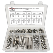 Assortment Kit #636 (324Pcs.) 5/16"-18, 18-8 (304) Stainless Steel Hex Cap Screws, Hex & Nylon Nuts, Flat & Lock Washers