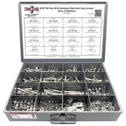 5/16"-24 Fine 18-8 Stainless Steel Hex Cap Screws, Nuts, & Washers - 1079 PCS