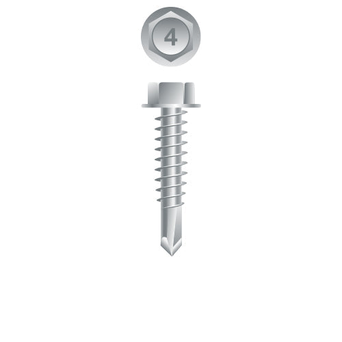 #14 Strong-Point Hex Washer Head 14-14 x 7/8, 410 Stainless Steel