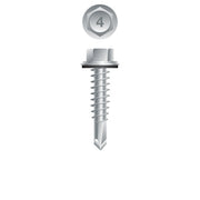 #10 Strong-Point Hex Washer Head w/Washer 10-16 x 3/4, 410 Stainless Steel