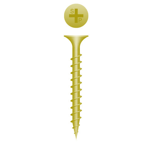 #6 Strong-Point Bugle Head 6 x 3/4, PH, Coarse, Zinc Yellow
