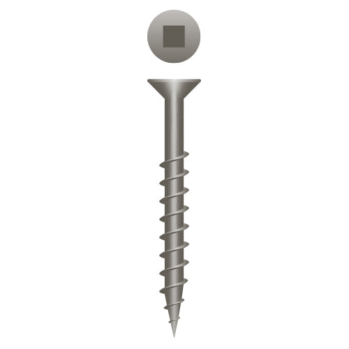 #8 Strong-Point Flat Head 8 x 1-1/2, SQ, Plain and Lubed