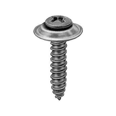#10x1" Phillips Oval Head SEMS Tapping Screw, Type AB w/ Countersunk washer, Phosphate & Oil