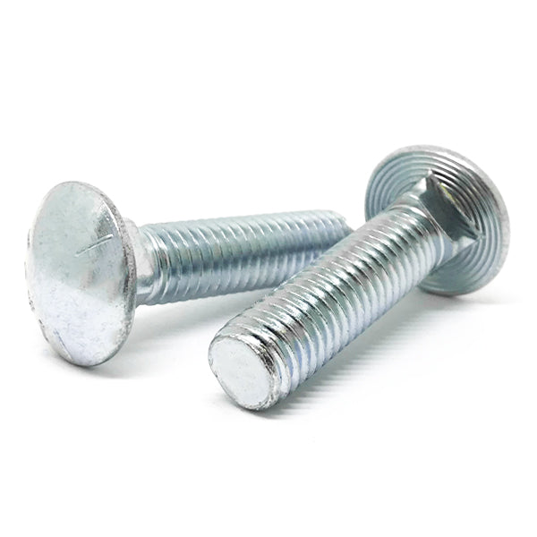 5/8-11x4" Grade 5 Round Head Square Neck Carriage Bolts Zinc