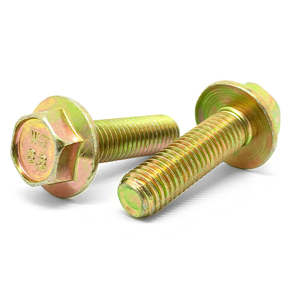 M10-1.5x35 Class 8.8 Hex Flange Bolts Zinc Yellow