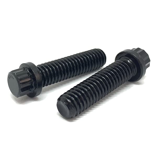 5/16-24x7/8" Alloy 12 Point Flange Screws Black Oxide