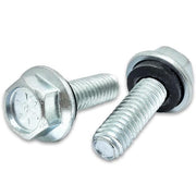 5/16-18x1-1/4" Grade 8 Hex Flange Grain Bin Bolts Rubber Washer Zinc