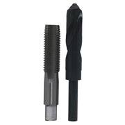 7/8"-9 HSS Plug Tap and 49/64" HSS 1/2" Shank Drill Bit