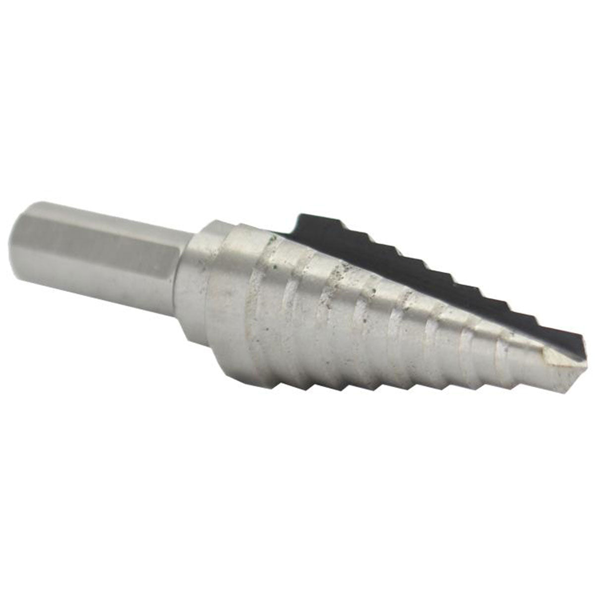 #3 High Speed Steel Round Shank Step Drill Bit, (1/4" - 3/4" by 1/16")