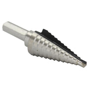 #4 High Speed Steel Round Shank Step Drill Bit, (3/16" - 7/8" by 1/16")