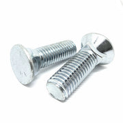 5/8-11x1-3/4" #3 Flat Round Head Grade 5 Plow Bolts Zinc