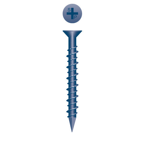 #1/4 Strong-Point Flat Head 1/4 x 3-1/4, PH, Hi-Low-Blue Ceramic