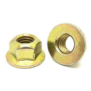 M16-2.0 Class 10 Hex Flange Prevailing Torque Top Lock Nuts Zinc Yellow