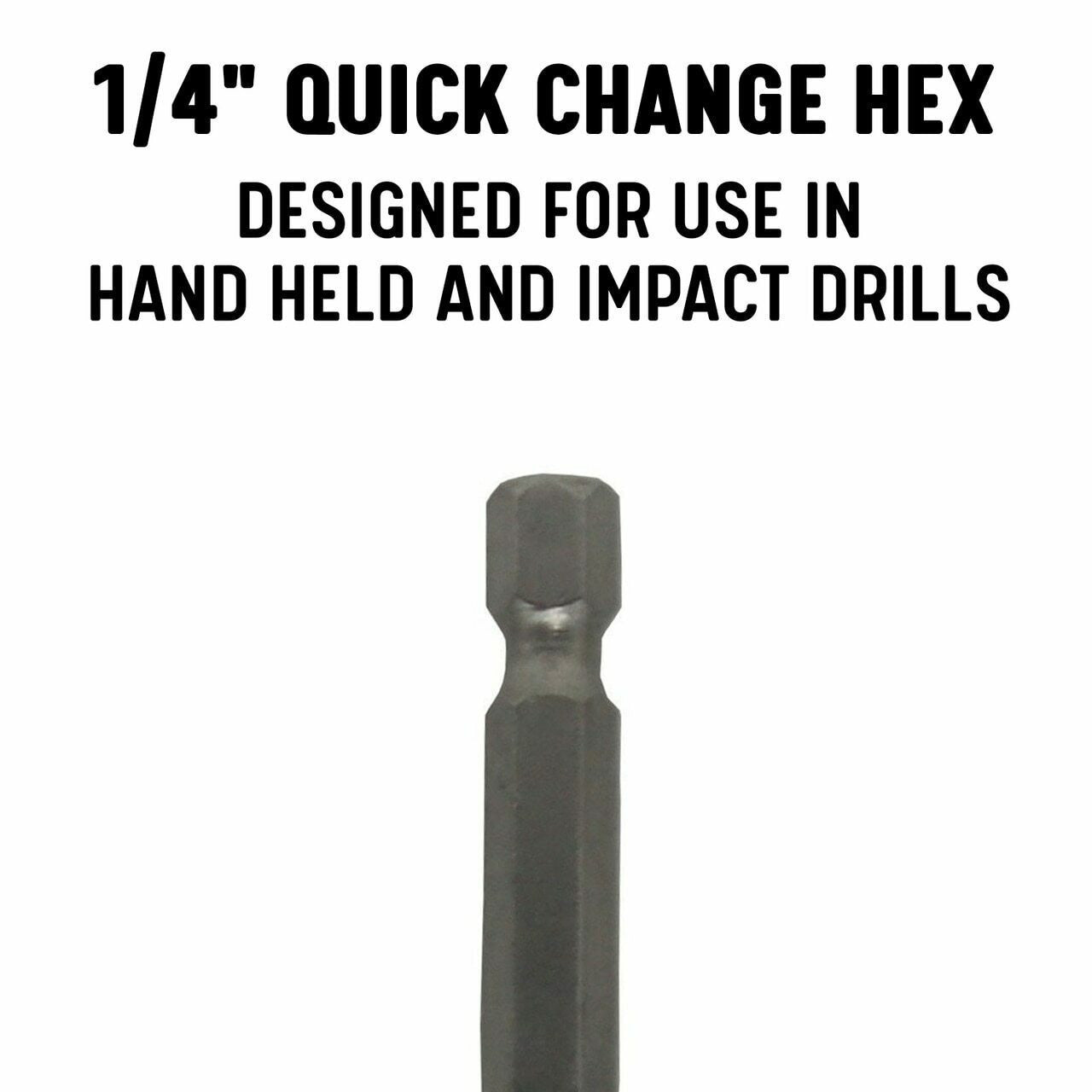 29 Piece Cobalt Quick Change Hex Shank Drill Bit Set 1/16" - 1/2" Plastic Case