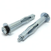 3/16" S x2" Hollow Wall Drywall Anchor Standard Point Steel Zinc Clear