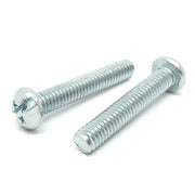 #10-24x2-1/4" Combo Round Head Machine Screws Steel Zinc