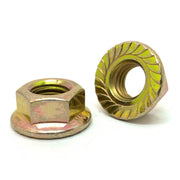 M5-0.8 Class 8 Serrated Hex Flange Nuts Zinc Yellow