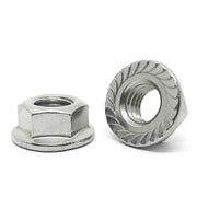 M8-1.25 A2-70 Stainless Steel Serrated Hex Flange Nuts