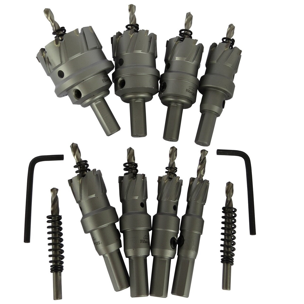 8 Piece Carbide Tipped Hole Cutter Set with 1" Depth of Cut