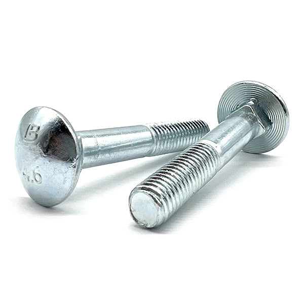 M16-2.0x80 Class 4.6 Round Head Carriage Bolts Zinc