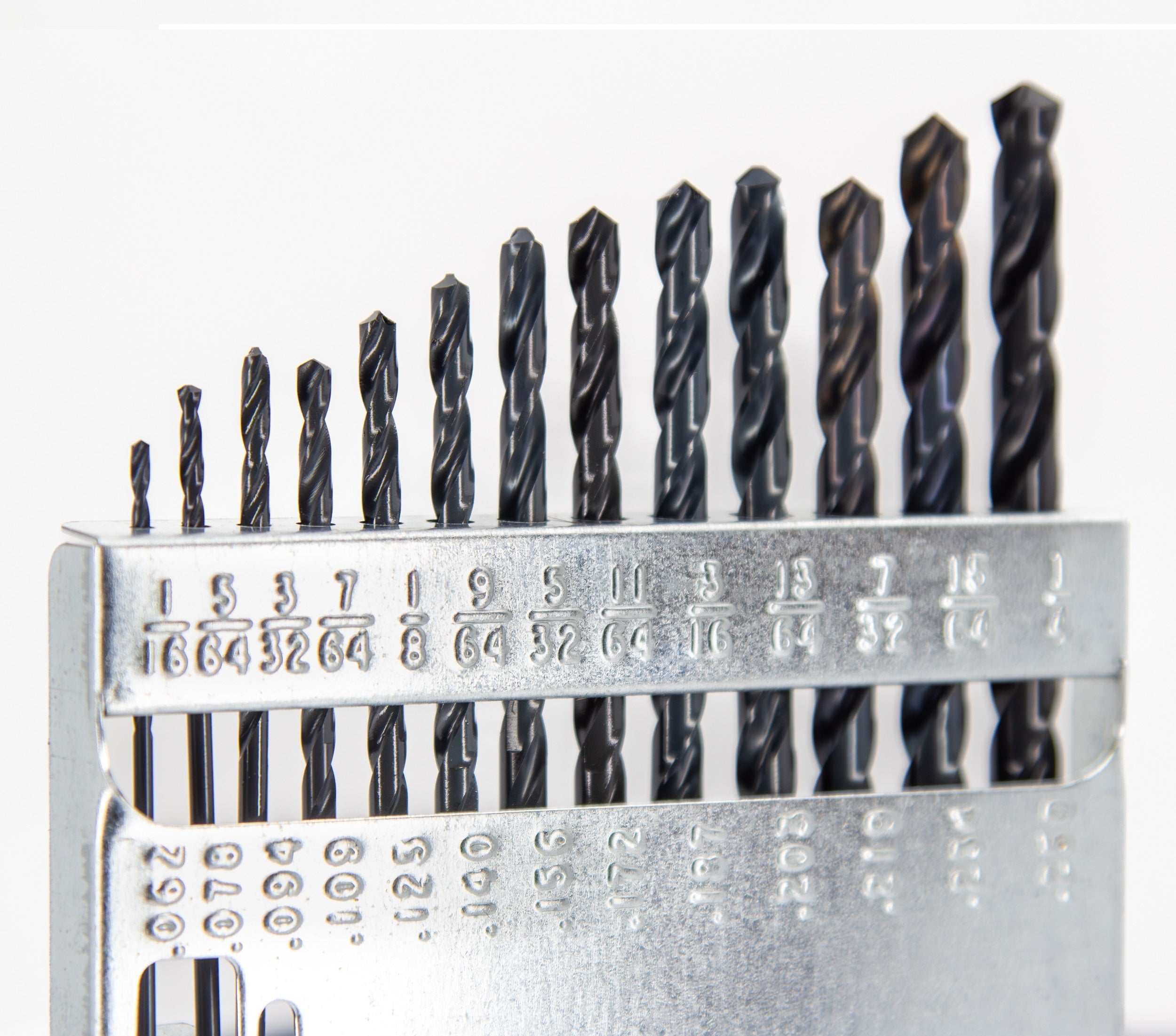 13 Piece HSS Black Oxide Jobber Length Drill Bit Set, DWDN, 1/16" - 1/4"