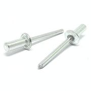 1/8" Dia 3/16" - 1/4" (44) Grip - Closed End Dome Head Blind Rivets Aluminum/Aluminum Mandrel