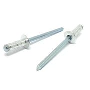 1/8" Dia 1/4"-7/16" (45-47) Grip - Multi Grip Dome Head Blind Rivets Aluminum/Steel Mandrel