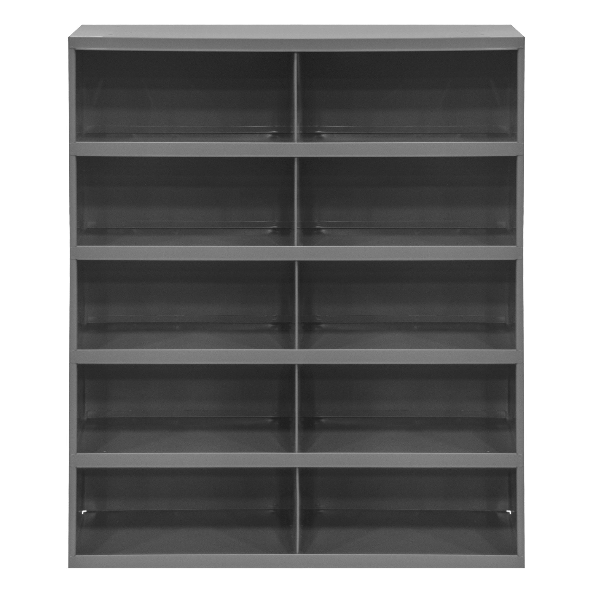 10 Hole Metal Divider Bin 12" Deep