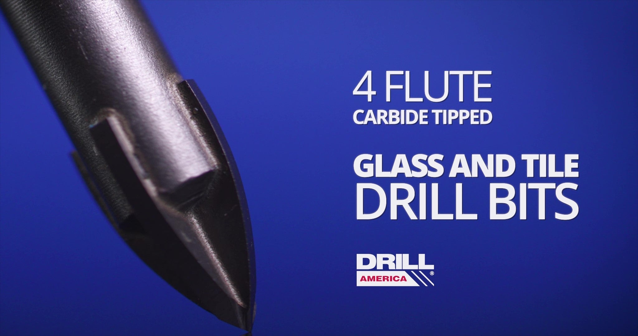 1/2" Carbide Tipped 4 Flute Glass & Tile Drill Bit