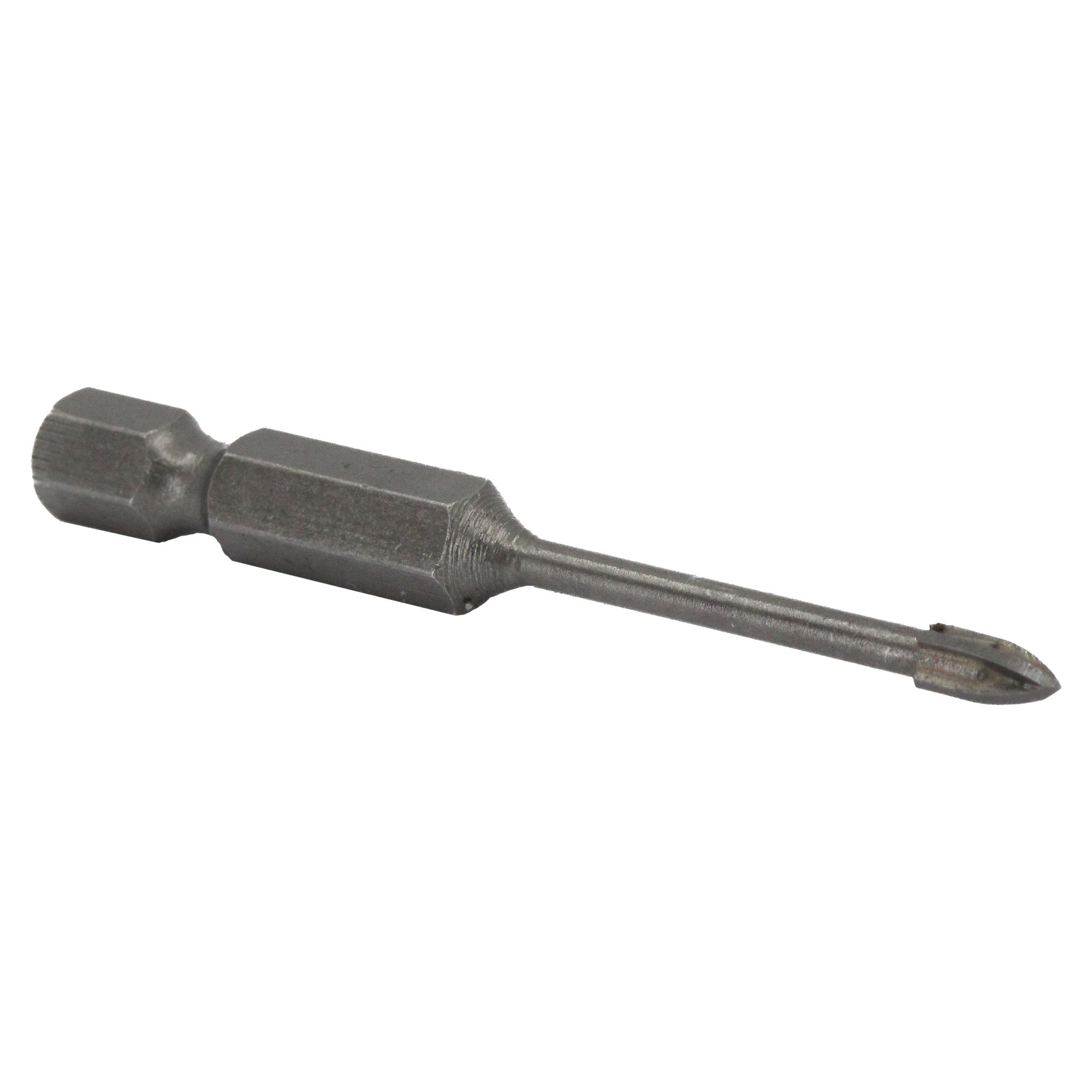 1/8" Carbide Tipped 4 Flute Glass & Tile Drill Bit with Hex Shank