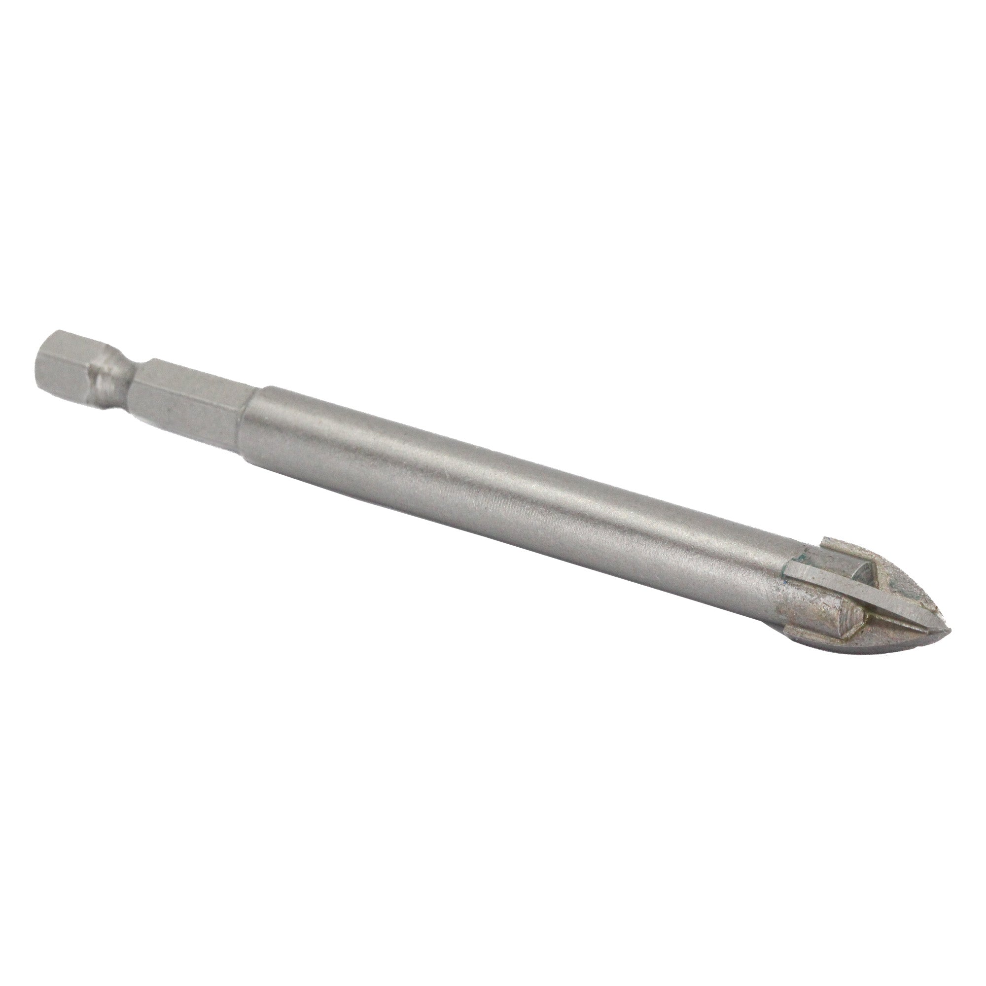 3/8" Carbide Tipped 4 Flute Glass & Tile Drill Bit with Hex Shank