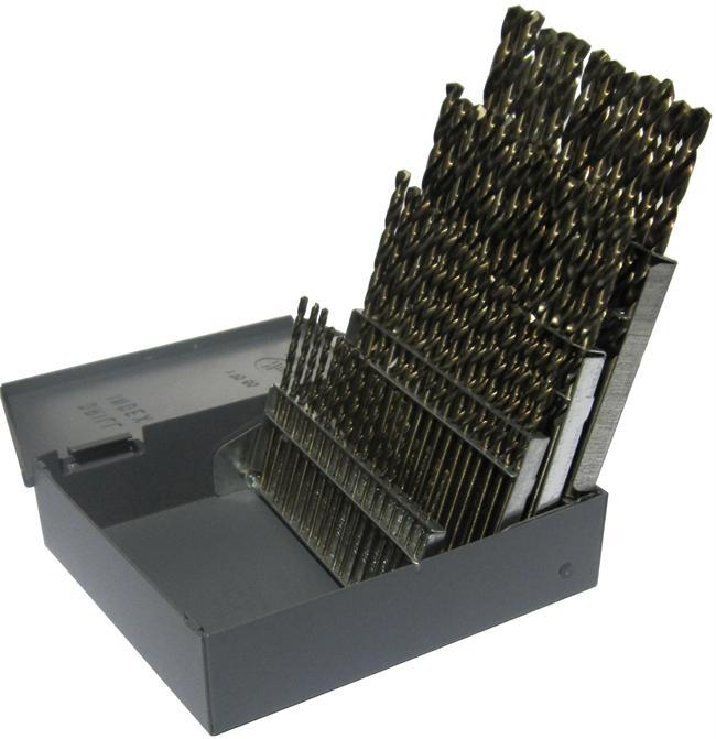 60 HSS Left Hand Jobber Length Drill Bit Set, #1 - #60