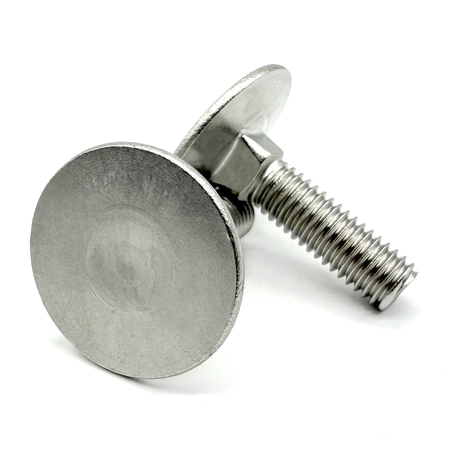 3/8"-16x1-1/2" Stainless Steel Round Head Square Neck Elevator Bolt