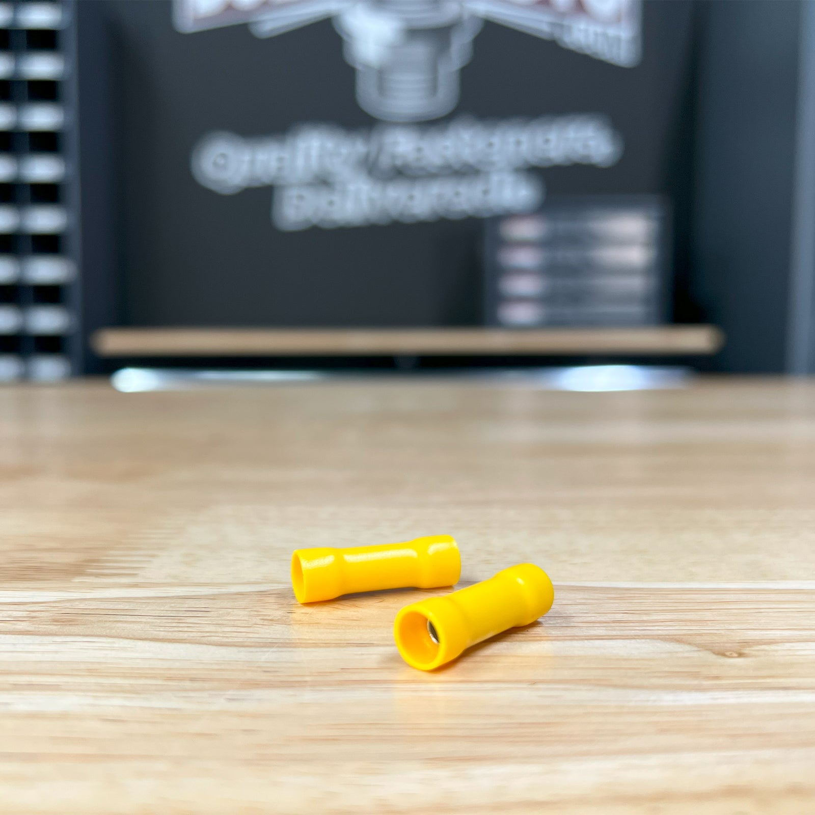 Yellow PVC/Vinyl Female Fully Insulated Bullet Crimp Connector, AWG 12-10