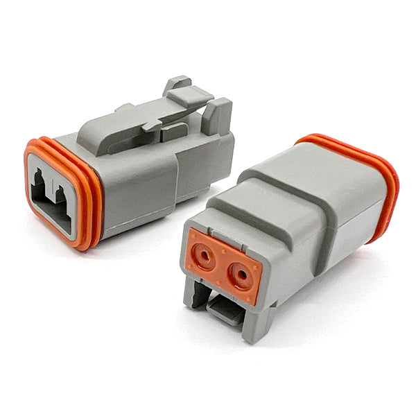 2 Pin DT Water Proof Connector Recepticle, Male, Including Rubber Seal