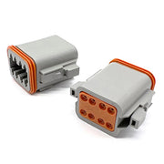 8 Pin DT Water Proof Connector Recepticle, Male, Including Rubber Seal