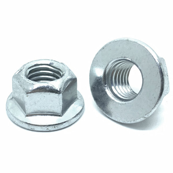 M12-1.75 Class 10 Hex Flange Prevailing Torque Top Lock Nuts Zinc Clear