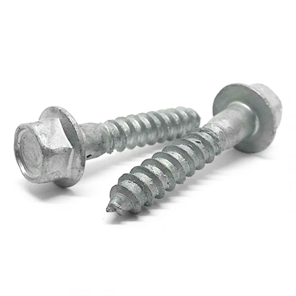 1/4-10x2" Hex Flange Lag Screws Steel Hot Dip Galvanized