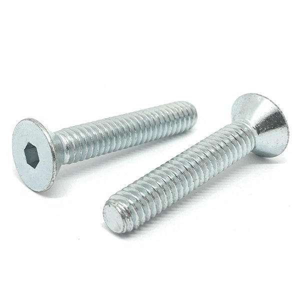 M10-1.5x40 Class 12.9 Alloy Flat Socket Head Cap Screws Zinc